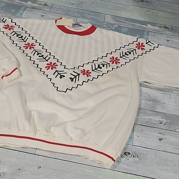 Blue Mountain Trading Company Christmas Winter Snowflake Sweater sz Medium NWT - Picture 2 of 6